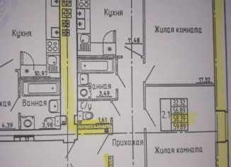 Продается 2-комнатная квартира, 58 м2, Великий Новгород, аллея Веряжское раздолье, 4к1, ЖК ул. Кочетова