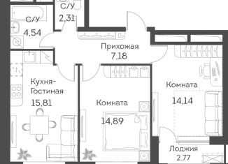 Продается трехкомнатная квартира, 60.3 м2, Москва, ЖК Аквилон Бисайд