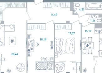 Продажа трехкомнатной квартиры, 101.5 м2, Ярославль, Московский проспект, 78, Красноперекопский район