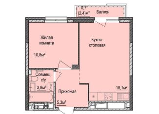 1-ком. квартира на продажу, 38 м2, Ижевск, жилой район Буммаш