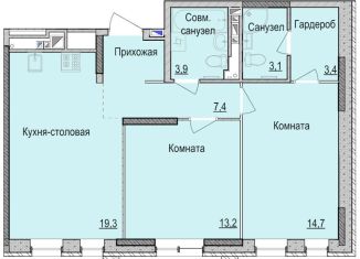 Продаю двухкомнатную квартиру, 65 м2, Ижевск