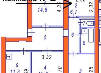 Продается комната, 6.7 м2, Североморск, улица Душенова, 28