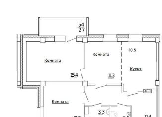 Продается 3-комнатная квартира, 67.9 м2, Киров, улица Ивана Попова, 97, жилой район Чистые Пруды