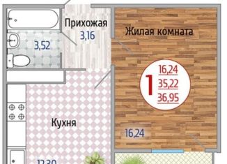 Продается 1-ком. квартира, 37 м2, посёлок городского типа Яблоновский, улица Гагарина, 192к2