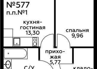 Продается двухкомнатная квартира, 37.8 м2, Москва, ЖК Перец, Пятницкое шоссе, 58