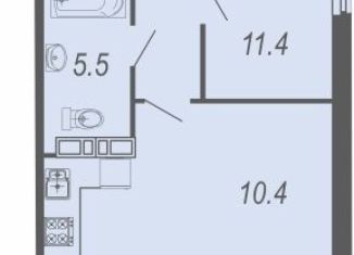 Продается 2-ком. квартира, 56 м2, Краснодар, Адмиралтейский бульвар, 3к1, ЖК Дружный