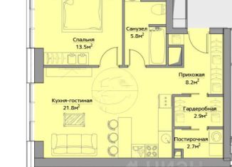 Продажа двухкомнатной квартиры, 54.6 м2, Москва, Багратионовский проезд, 5Ак1, станция Фили