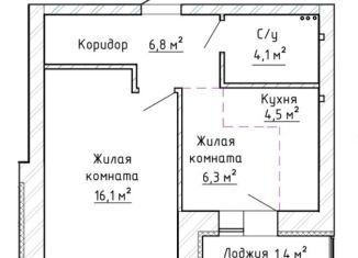 Продажа 2-комнатной квартиры, 40.6 м2, Тольятти, ЖК Гринвуд