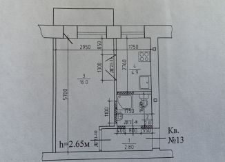 Однокомнатная квартира на продажу, 26.5 м2, Ржев, Садовая улица, 39