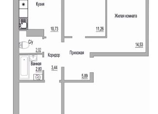 Продаю трехкомнатную квартиру, 65 м2, деревня Борисовичи, Завеличенская улица, 20