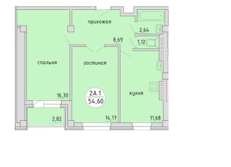 Продам 2-комнатную квартиру, 54.6 м2, Новосибирск, метро Студенческая, Тульская улица, 80