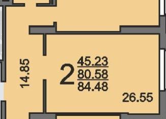 Продажа двухкомнатной квартиры, 84.5 м2, Саратов, Большая Затонская улица, 12, ЖК Паруса