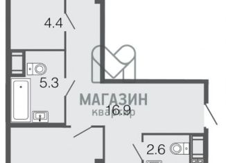 Продам трехкомнатную квартиру, 78.5 м2, Санкт-Петербург, Барочная улица, 6, Барочная улица