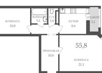 Продам 2-комнатную квартиру, 59 м2, Санкт-Петербург, проспект Королёва, 68, ЖК На Королёва