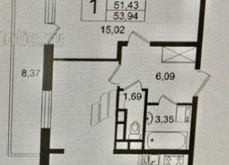 Продам двухкомнатную квартиру, 51.5 м2, Кудрово, Английская улица, 3к4, ЖК Лондон