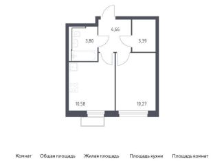 Продается 1-комнатная квартира, 32.7 м2, Московская область, жилой комплекс Квартал Строгино, к2