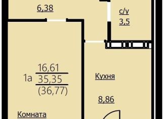 Продажа 1-ком. квартиры, 36.8 м2, Ярославль, Заволжский район