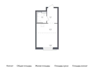 Продается квартира студия, 24.6 м2, Красногорск, жилой комплекс Спутник, 23
