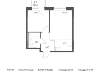 Продается однокомнатная квартира, 39 м2, Москва, жилой комплекс Новое Внуково, к30