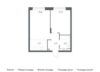Продаю 1-комнатную квартиру, 41.7 м2, Московская область