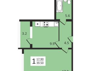 Продаю 1-ком. квартиру, 39.5 м2, Воронеж, улица Маршала Одинцова, 25Бпоз28, ЖК Лазурный