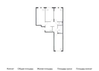 Продам 3-комнатную квартиру, 77.6 м2, село Остафьево, жилой комплекс Остафьево, к19