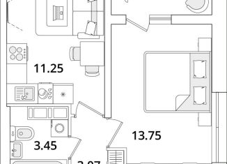 Продажа 1-комнатной квартиры, 33.1 м2, Санкт-Петербург, метро Площадь Мужества