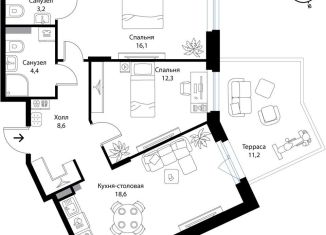 Продажа 3-ком. квартиры, 65.5 м2, Ленинградская область