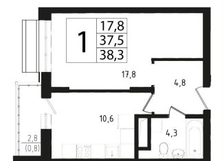 Продается 1-комнатная квартира, 37.7 м2, Звенигород, 3-й микрорайон, 13