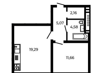 Продажа 1-комнатной квартиры, 42.8 м2, посёлок Доброград, улица Благополучия, 2к2