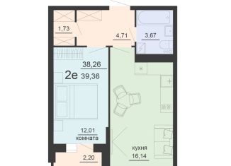 Продается 2-комнатная квартира, 39.4 м2, Воронеж
