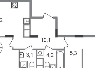 Продажа двухкомнатной квартиры, 60.5 м2, Московская область