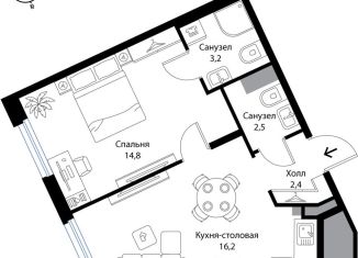 Продается 2-комнатная квартира, 39.1 м2, Ленинградская область