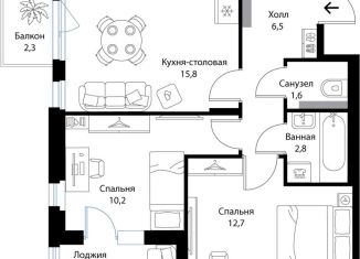 Продаю 3-комнатную квартиру, 52.4 м2, Ленинградская область