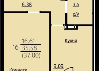 Продается 1-ком. квартира, 37 м2, Ярославль, ЖК Алые Паруса