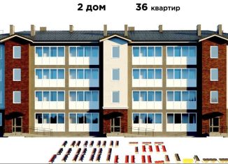 2-комнатная квартира на продажу, 41.3 м2, посёлок Голубево, Лазурная улица