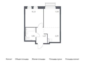 Продажа 1-ком. квартиры, 34.4 м2, Московская область