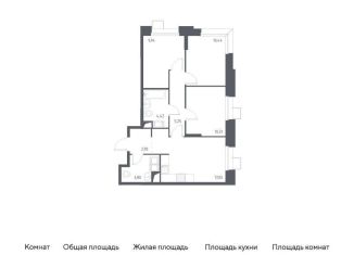 Продам 3-комнатную квартиру, 64.1 м2, Москва, многофункциональный комплекс Тропарево Парк, к2.3