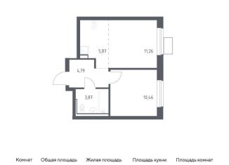 Продам однокомнатную квартиру, 36.3 м2, посёлок Жилино-1, жилой комплекс Егорово Парк, к3.1