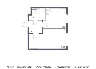 Продажа 1-ком. квартиры, 38.2 м2, Санкт-Петербург