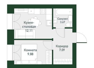 Продается 1-ком. квартира, 32.8 м2, Екатеринбург