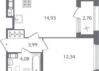 Продажа однокомнатной квартиры, 36.7 м2, Санкт-Петербург, муниципальный округ Финляндский