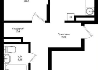Продается 2-комнатная квартира, 57.2 м2, Краснодар, Прикубанский округ