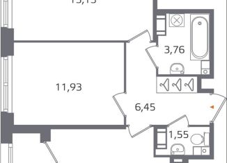 Продам 2-комнатную квартиру, 52.7 м2, Санкт-Петербург, муниципальный округ Финляндский