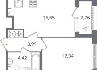 Продам однокомнатную квартиру, 37.8 м2, Санкт-Петербург, муниципальный округ Финляндский