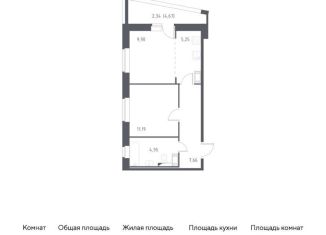 Продажа 1-комнатной квартиры, 41.3 м2, посёлок Песочный