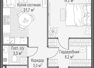Продам 1-комнатную квартиру, 55.9 м2, Москва, метро Выставочная