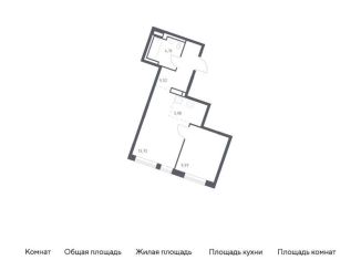 Продается 1-комнатная квартира, 37.4 м2, Ленинградская область, жилой комплекс Квартал Лаголово, 1