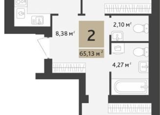 2-комнатная квартира на продажу, 67.2 м2, Рязанская область