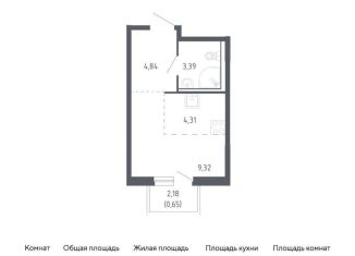 Квартира на продажу студия, 22.5 м2, Тюмень, жилой комплекс Чаркова 72, 1.2